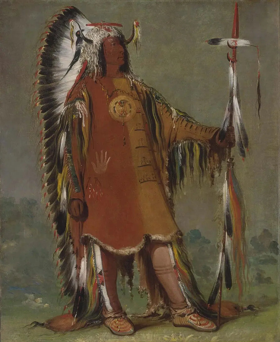 Máh-to-tóh-pa, Quatre Ours, Deuxième Chef, i stor drakt - George Catlin

Source:
Máh-to-tóh-pa, Quatre Ours, Deuxième Chef, en grande tenue - George Catlin