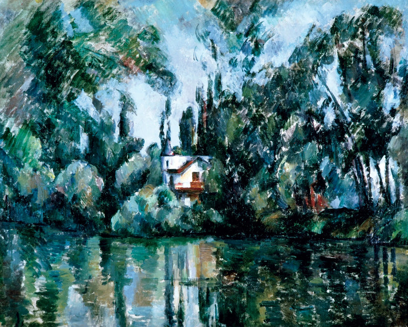 Hus ved bredden av Marne - Paul Cézanne