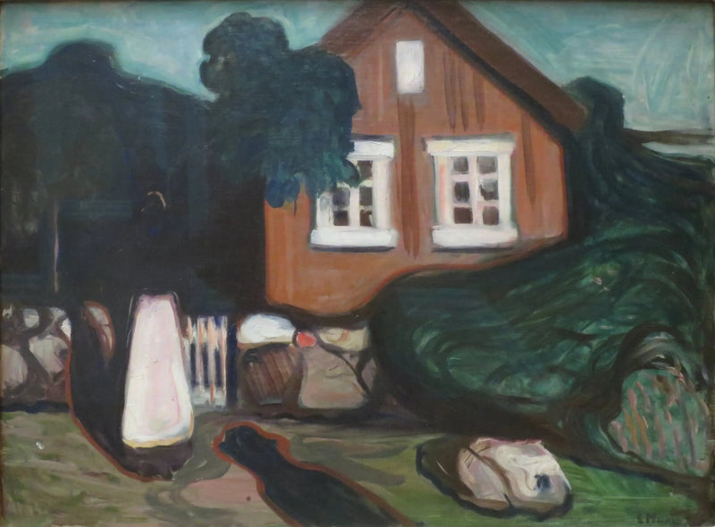 hus ved måneskinn - Edvard Munch