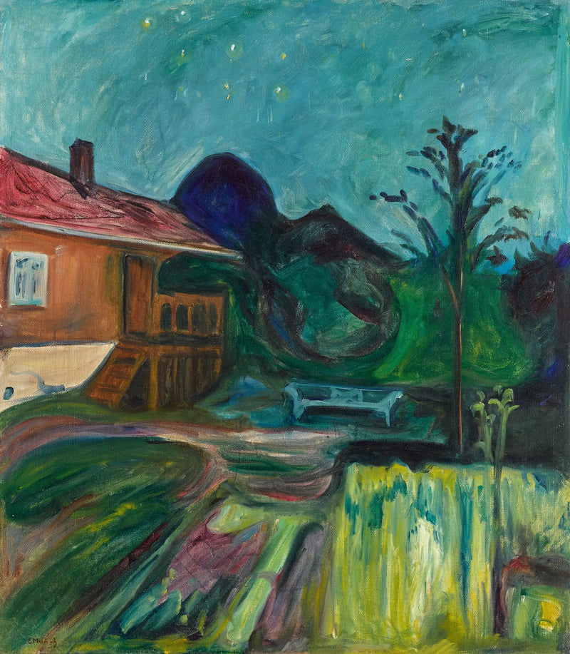 hus i sommernatten - Edvard Munch