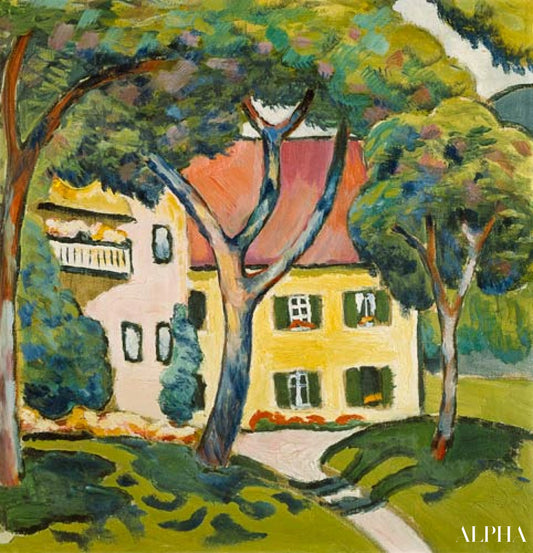 Maison dans un paysage - August Macke - Reproductions de tableaux et peintures haut de gamme