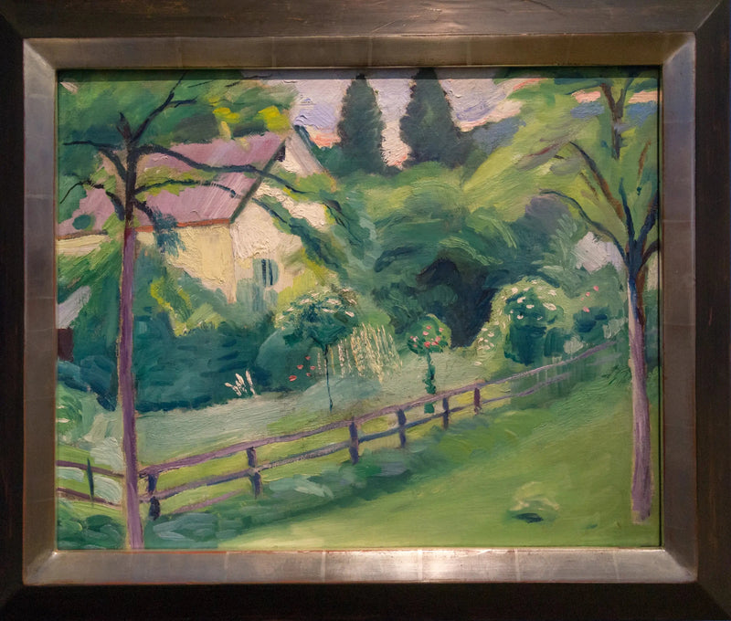Landsted med hage - August Macke