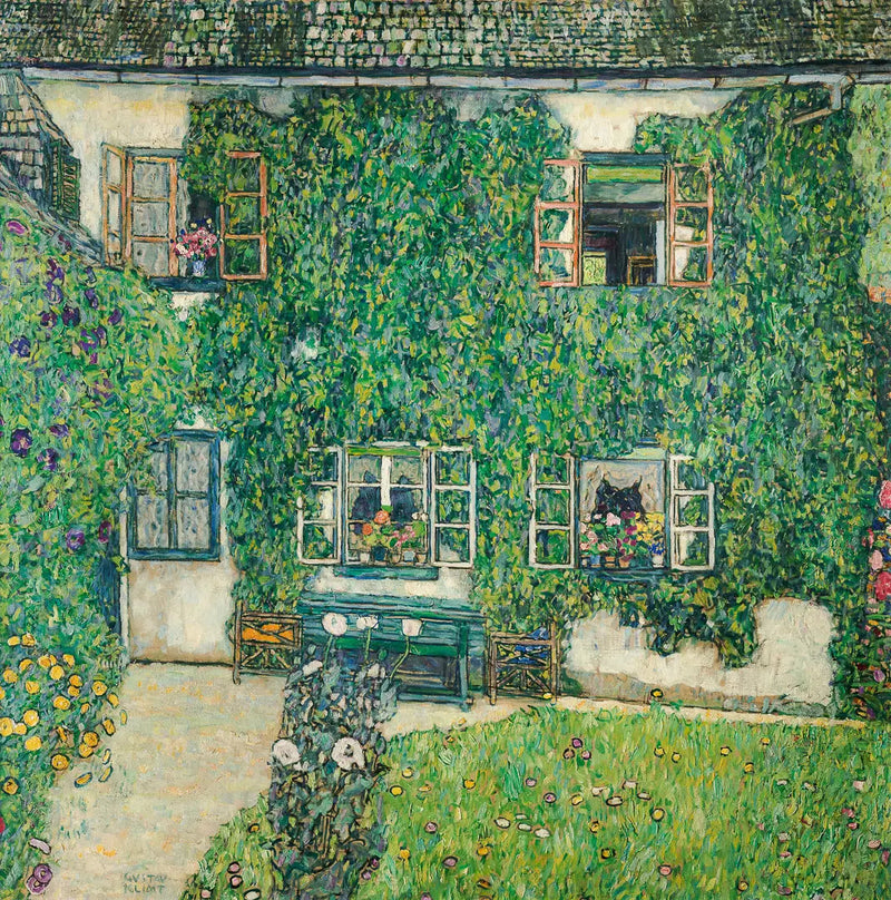 Skoghus i Weissenbach - Gustav Klimt