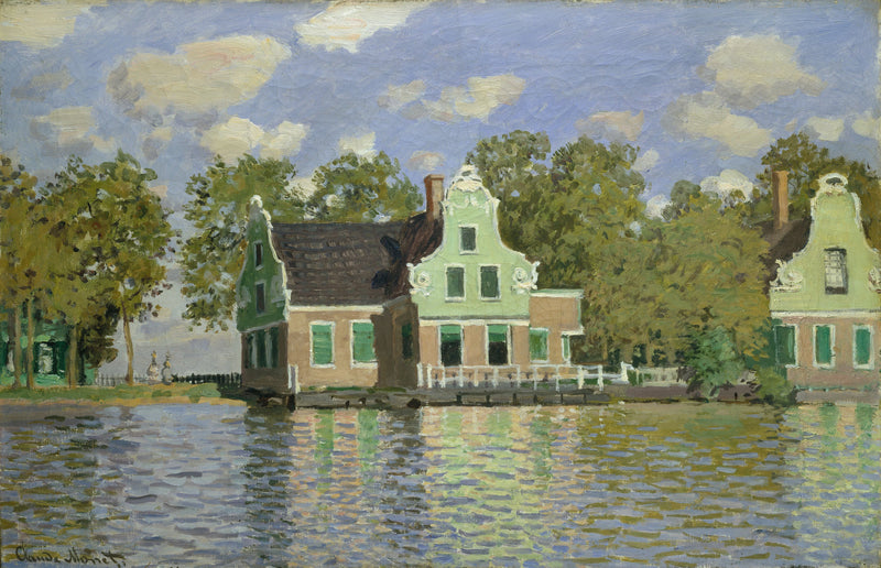 Hus ved bredden av Zaan W185 - Claude Monet