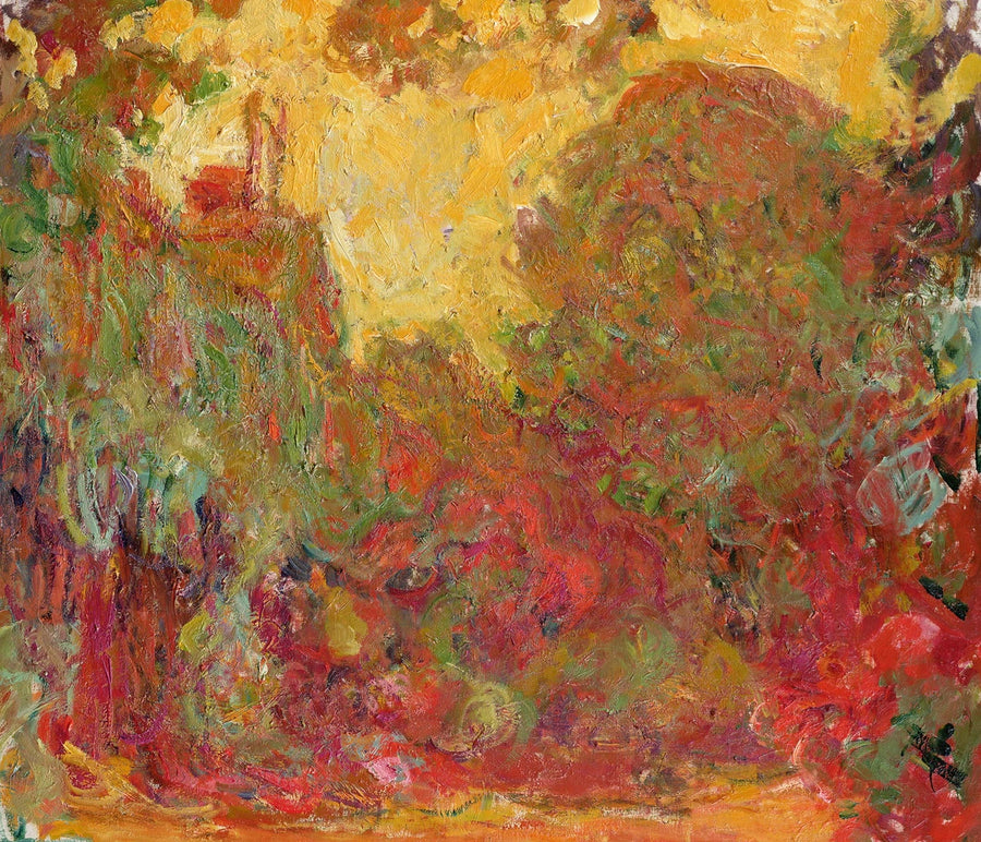Huset sett fra rosehagen - Claude Monet