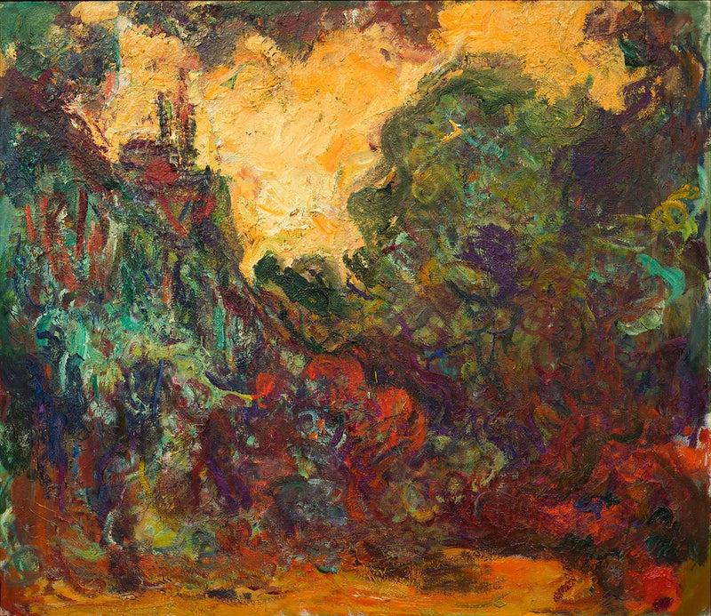 Huset sett fra rosenhagen - Claude Monet