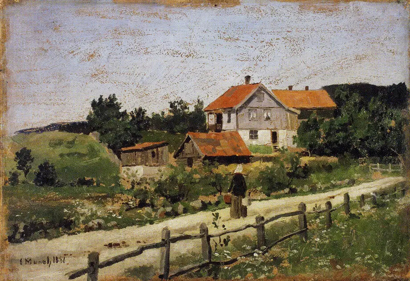 hus i Maridalen - Edvard Munch
