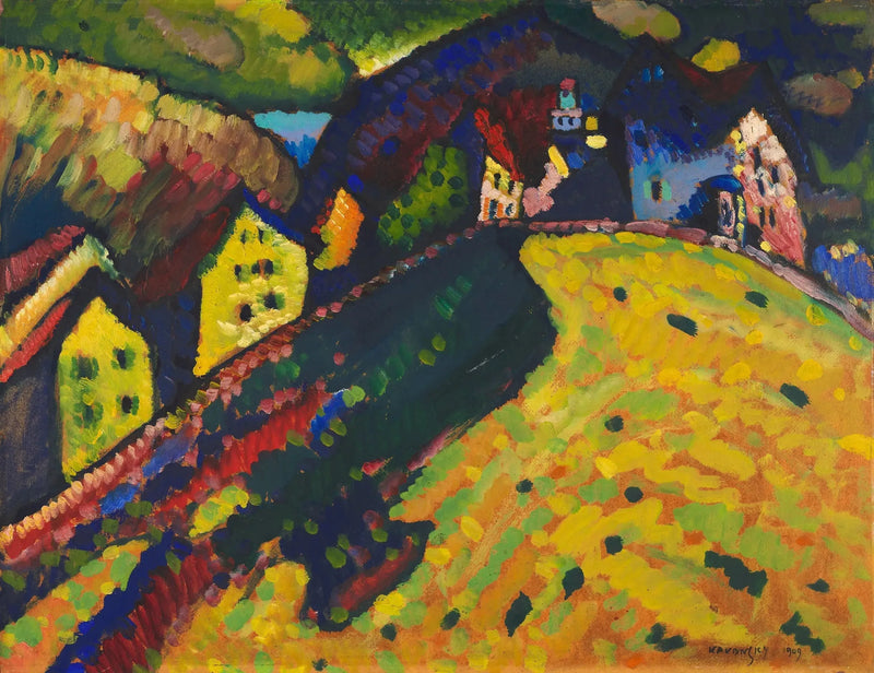Hus i Murnau - Vassily Kandinsky