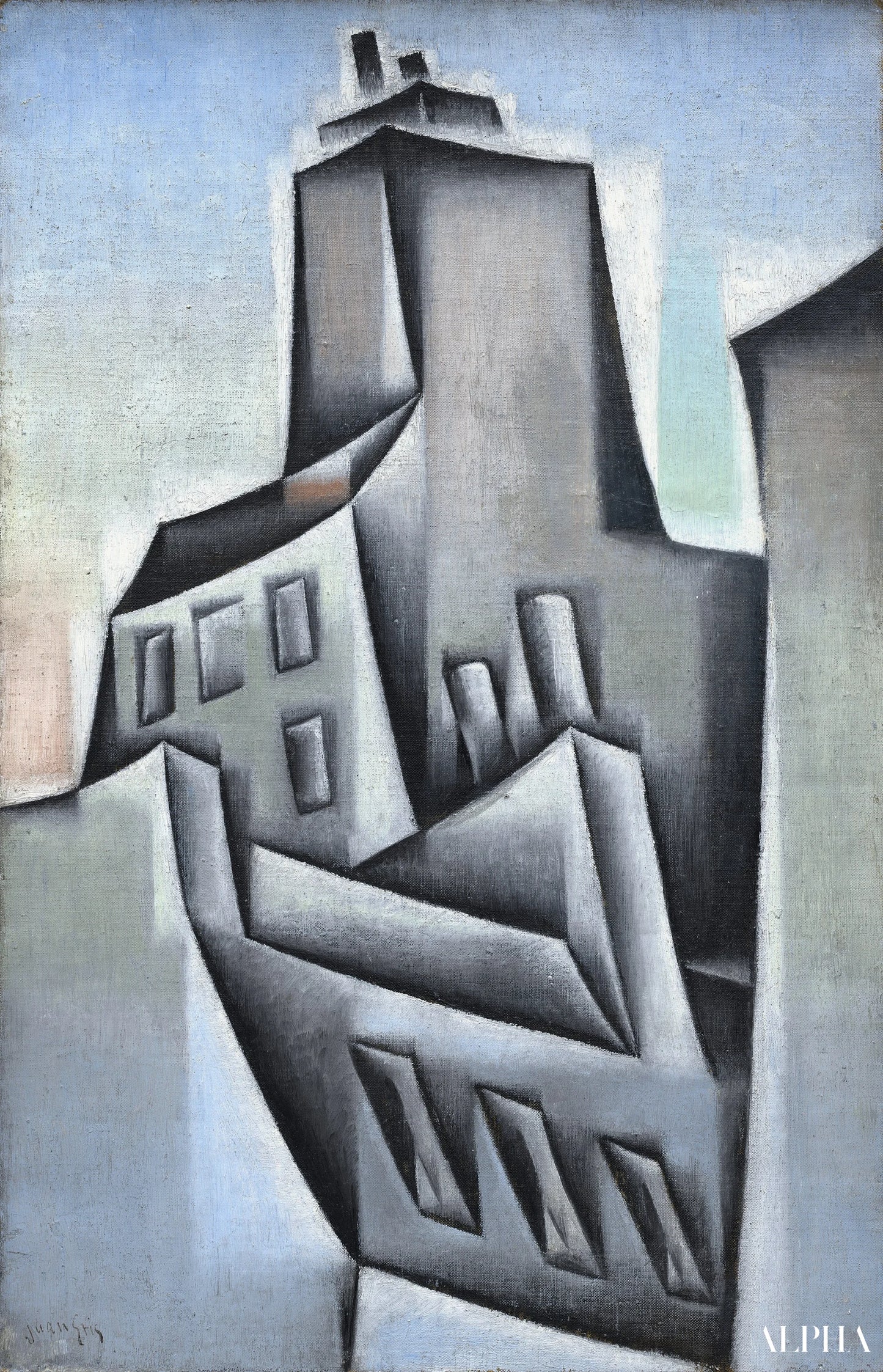 Hus i Paris - Juan Gris - Høykvalitets reproduksjoner av malerier og bilder