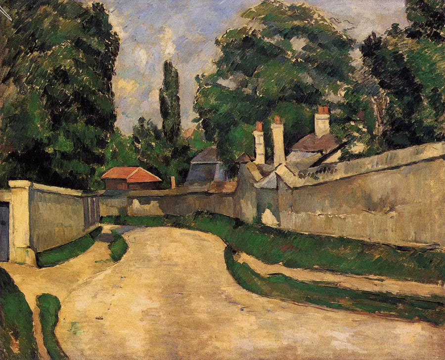 Hus ved en vei, I - Paul Cézanne