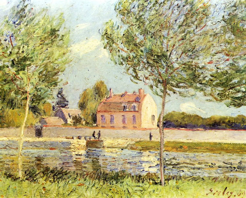 Hus ved Loing - Alfred Sisley