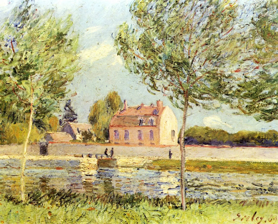 Hus ved Loing - Alfred Sisley