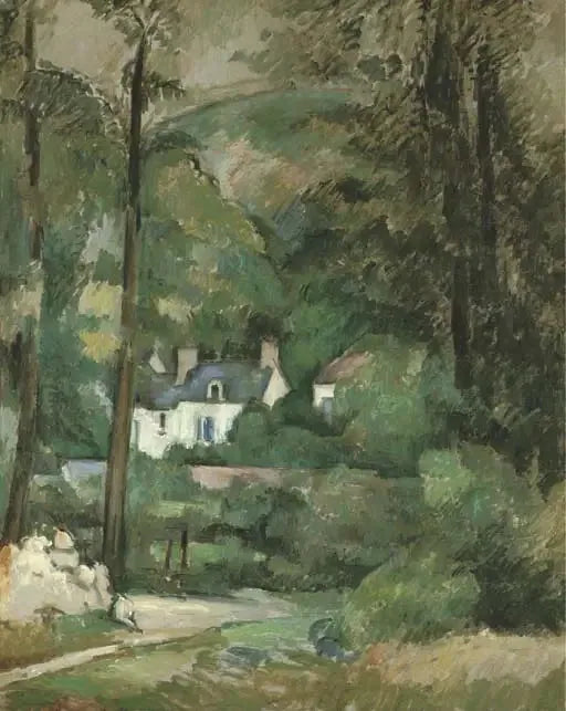 Hus ved kålåkeren, i Pontoise - Paul Cézanne