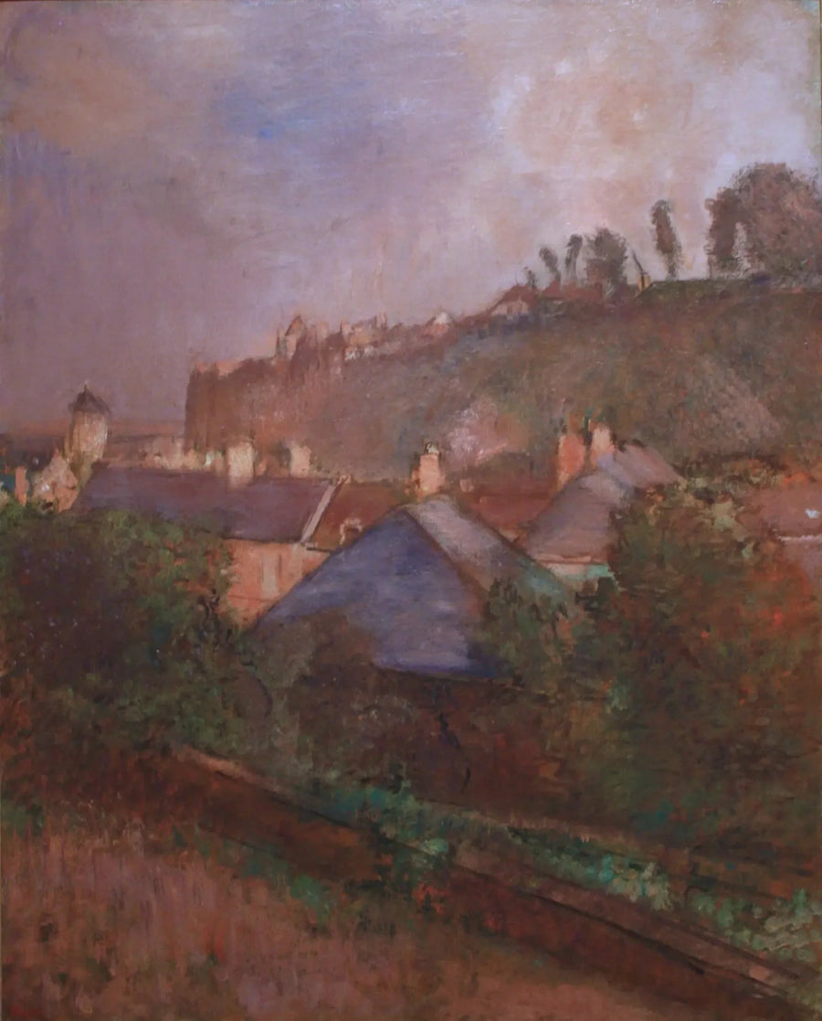 Hus ved foten av en klippe (Saint-Valéry-sur-Somme) - Edgar Degas