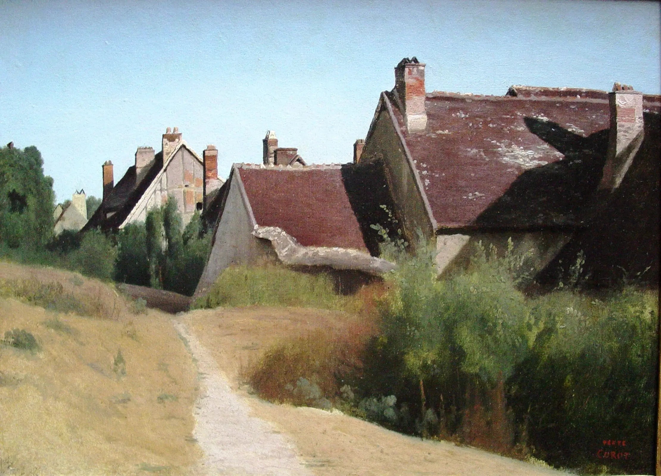 maisons aux environs d’Orléans - Jean-Baptiste Camille Corot - Alpha Reproduction