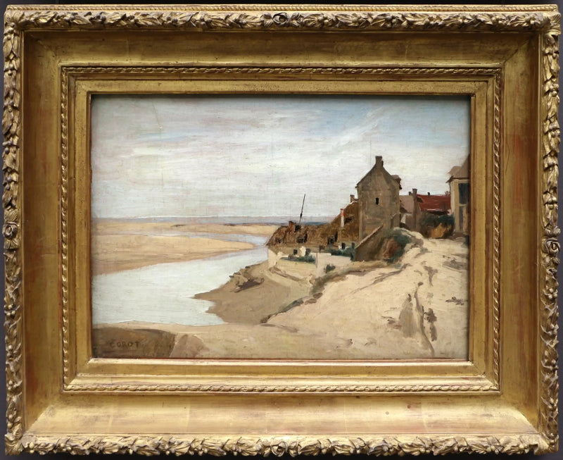 Fiskerhytter i Sainte-Adresse - Jean-Baptiste Camille Corot