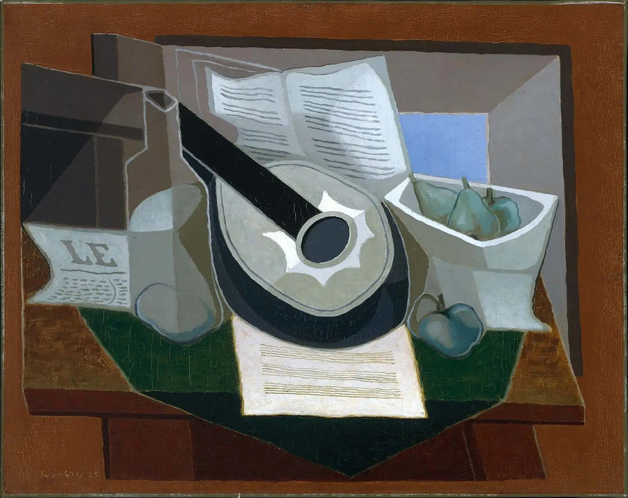 Mandolin og fruktfat - Juan Gris