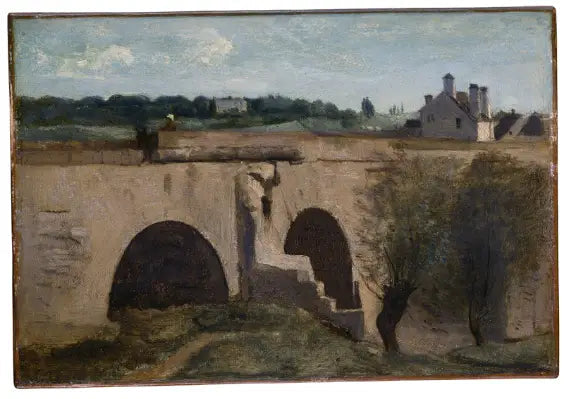 Mantes. En brostart - Jean-Baptiste Camille Corot