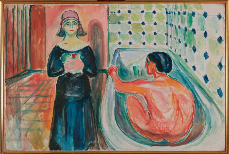 Marat i badet og Charlotte Corday - Edvard Munch