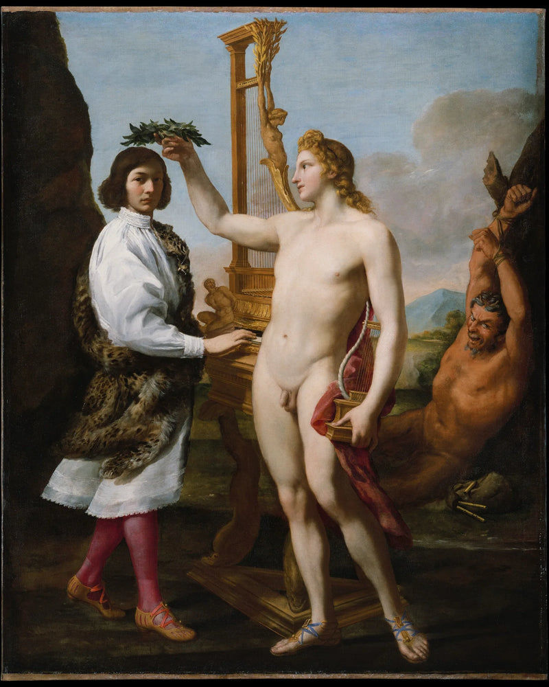 Marcantonio Pasqualini (1614-1691) kronet av Apollon - Andrea Sacchi