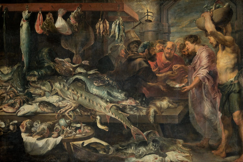 Fiskemarked (Tributsølv?) - Antoine van Dyck

Source:
Marché aux poissons (Argent du tribut ?) - Antoine van Dyck