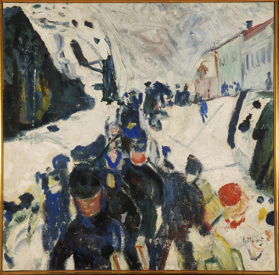 Gå i snøen - Edvard Munch