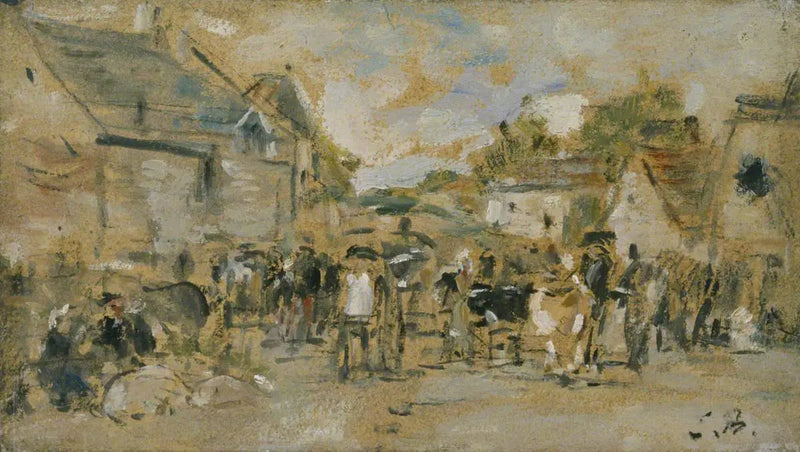 Landsbymarked - Eugène Boudin