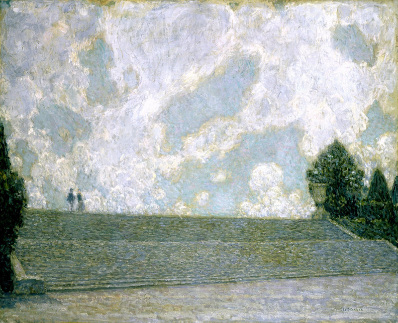Trappene ved Château de Versailles (Les Marches du Palais Versailles) - Henri Le Sidaner