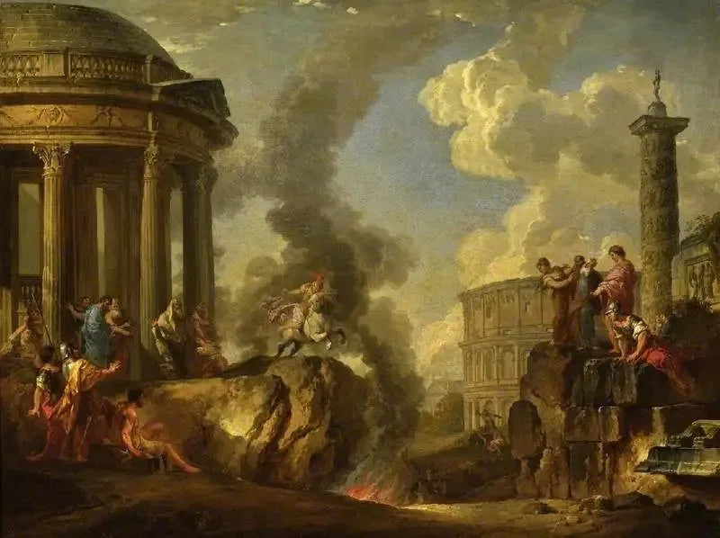 Marcus Curtius hopper i bukten - Giovanni Paolo Panini

Source:
Marcus Curtius sautant dans le golfe - Giovanni Paolo Panini