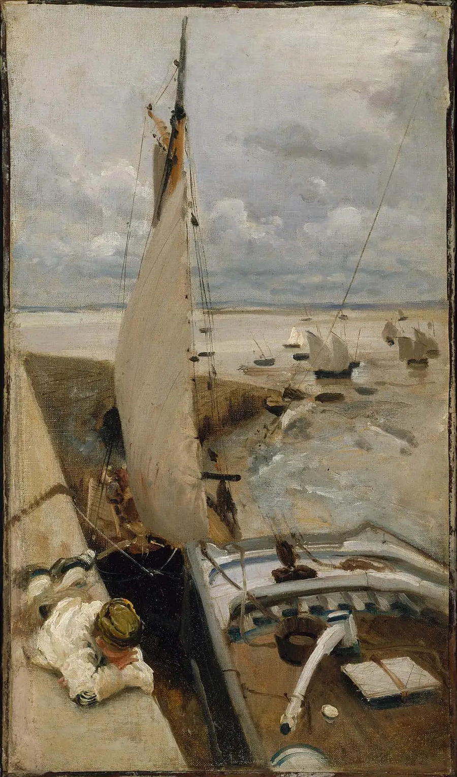 Lavvann i havnen i Cancale - John Singer Sargent
