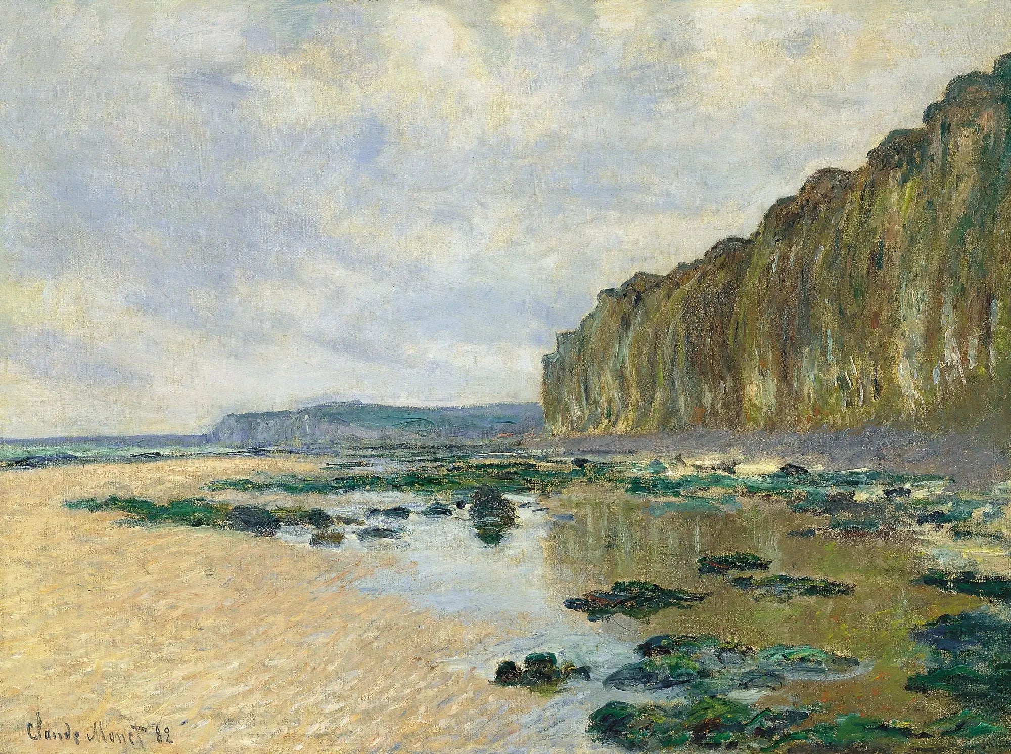 Reproduction du tableau « Marée basse devant Varengeville - Claude Monet » par Alpha Reproduction en peinture à l’huile