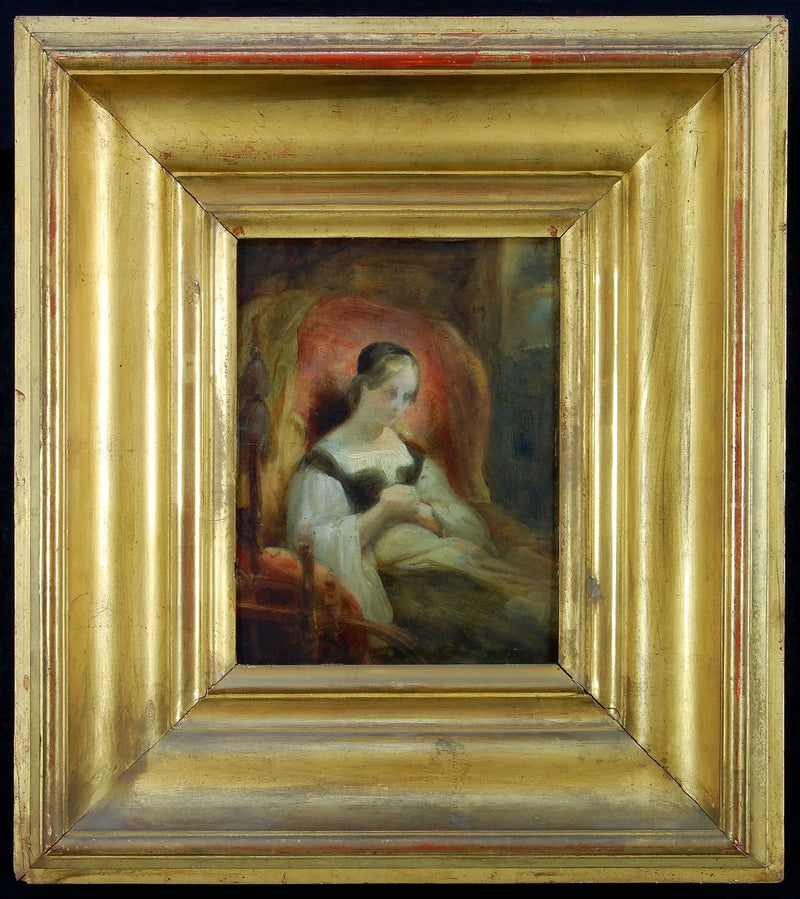 Marguerite ved rokken (Goethe, Faust 1, 15) - Ary Scheffer