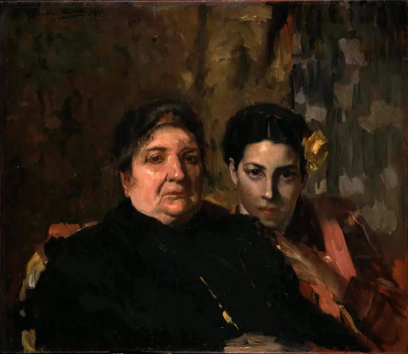 María og bestemoren hennes - Joaquín Sorolla