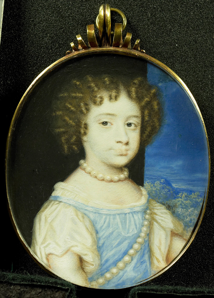 Maria Stuart (1662-95), future épouse de Guillaume III, enfant - Richard Gibson