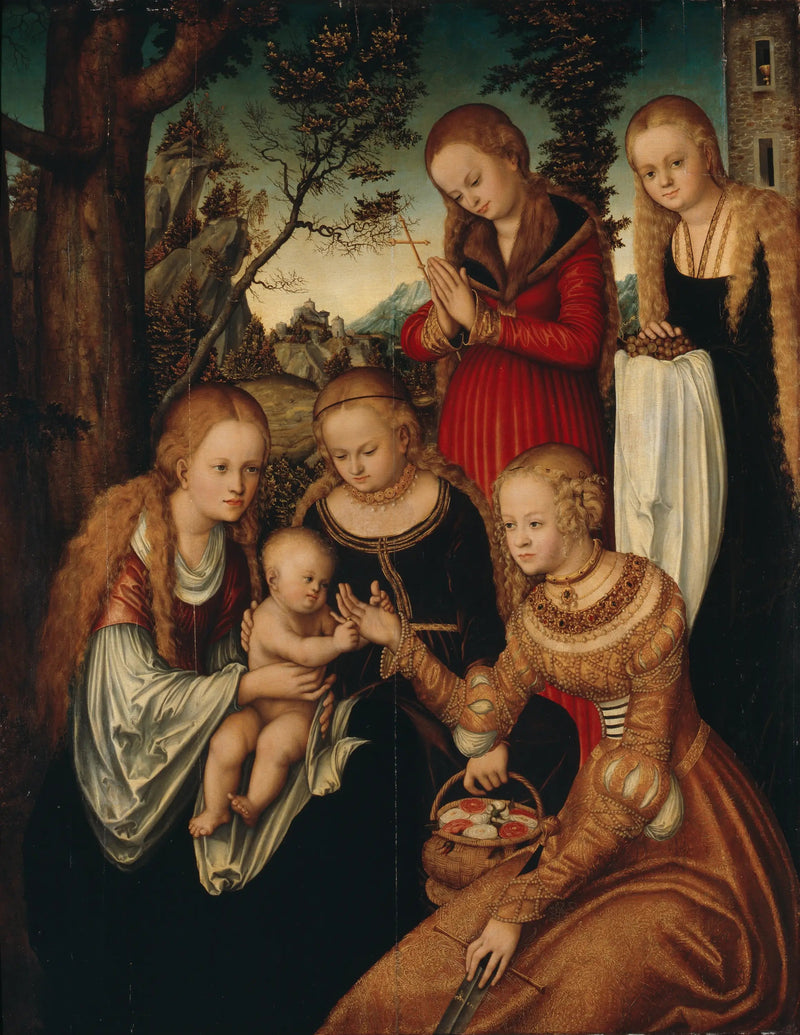 Bryllupet til Santa Katarina - Lucas Cranach den eldre