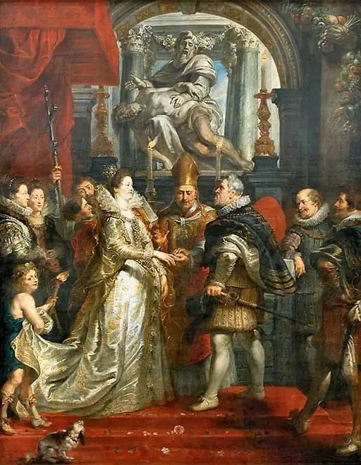 Ekteskap ved fullmektig av Marie de Médicis og Henri IV i Firenze 5. oktober 1600 - Peter Paul Rubens