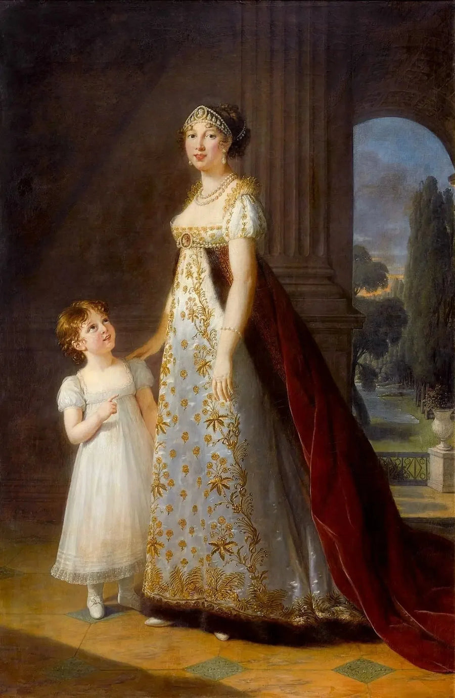 Marie-Annuciade-Caroline Bonaparte, dronning av Napoli, med datteren Laetitia-Joséphine Murat - Élisabeth Vigeé Le Brun

Source:
Marie-Annuciade-Caroline Bonaparte, reine de Naples, avec sa fille Laetitia-Joséphine Murat - Élisabeth Vigée Le Brun