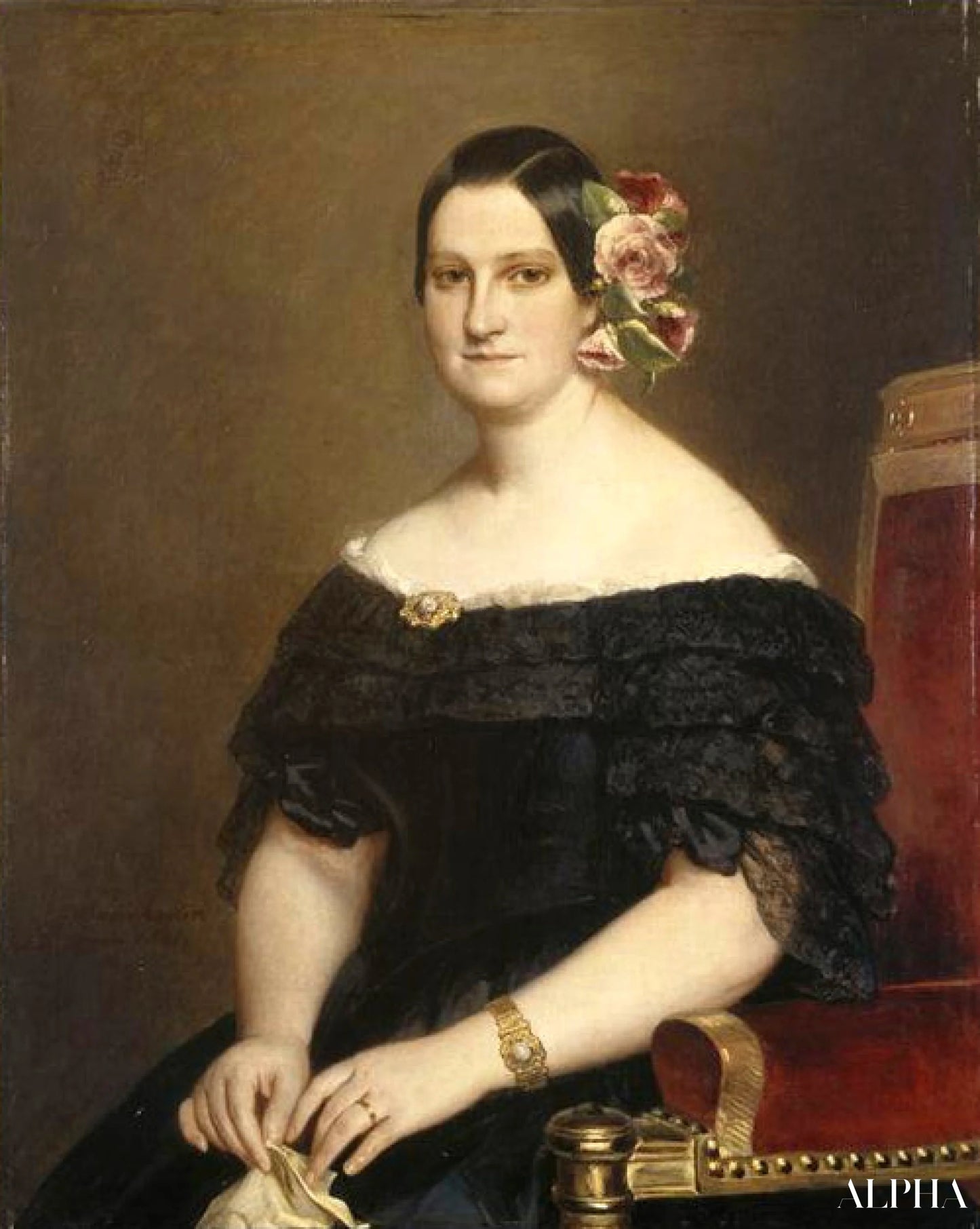 Marie-Christine de Bourbon-Siciles, dronning av Spania - Franz Xaver Winterhalter - Reproduksjoner av høykvalitets malerier og bilder