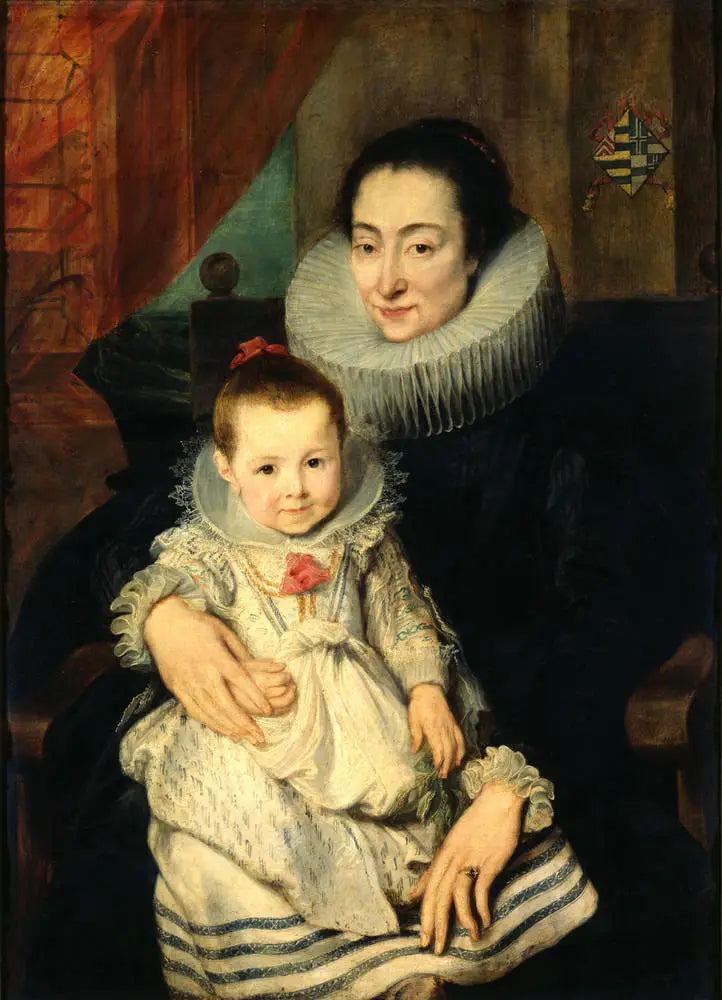 Marie Clarisse (?), ektefelle av Jan Woverius, med datteren deres - Antoine van Dyck

Source:
Marie Clarisse (?), épouse de Jan Woverius, avec leur fille - Antoine van Dyck
