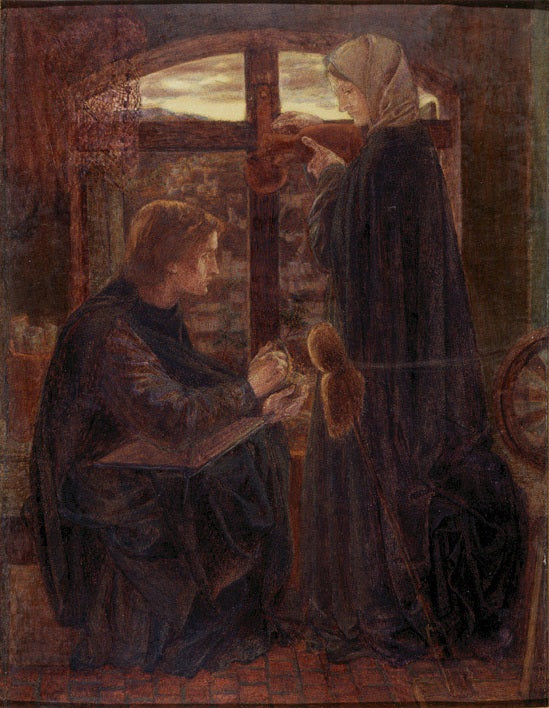 Marie i huset til Saint Jean - Dante Gabriel Rossetti