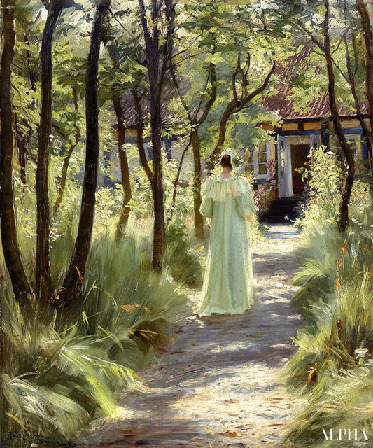 Marie dans le jardin - Peder Severin Kroyer - Reproductions de tableaux et peintures haut de gamme