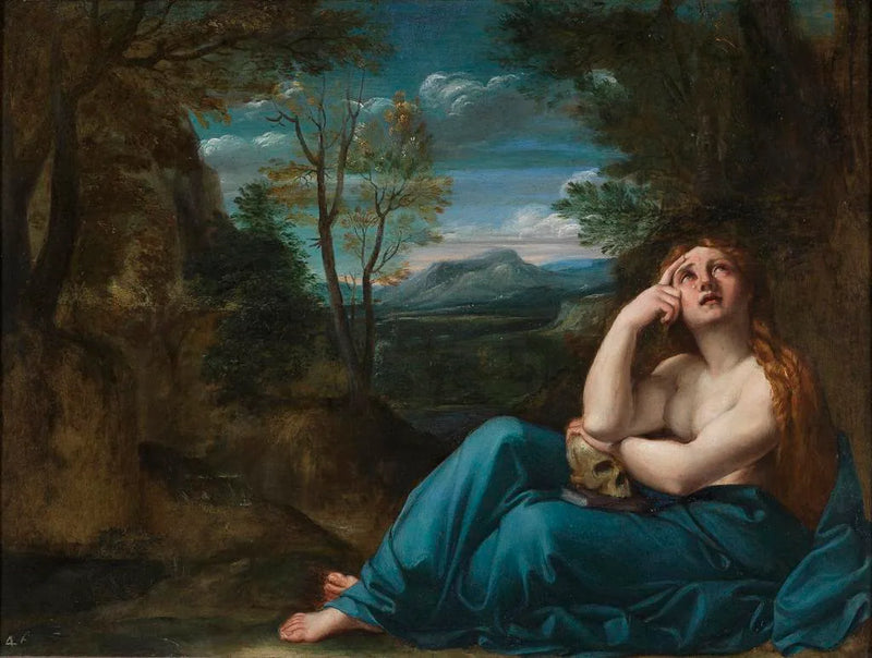 Maria Magdalena i et landskap - Annibale Carracci