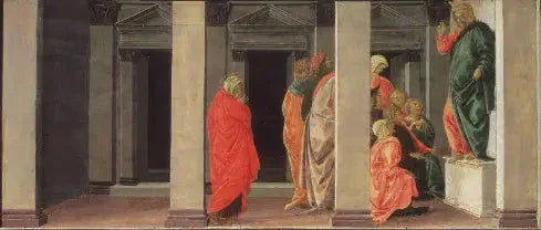 Sainte Marie-Madeleine som lytter til Kristi forkynnelse - Sandro Botticelli