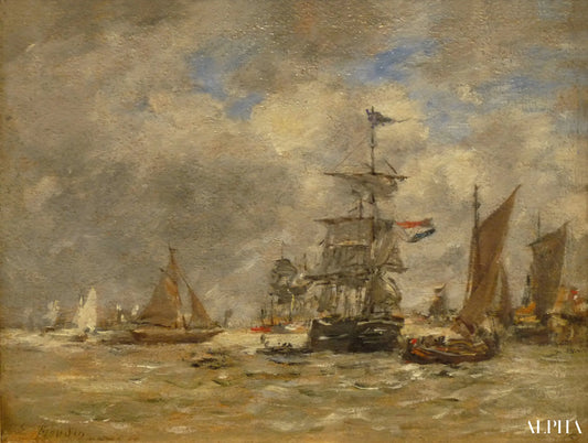 Marina - Eugène Boudin - Reproductions de tableaux et peintures haut de gamme