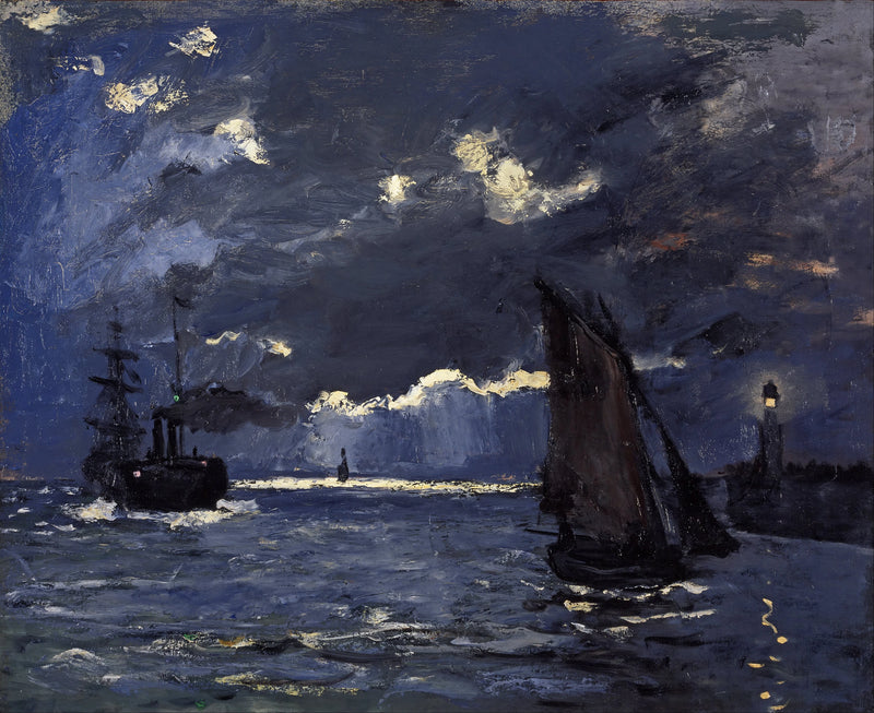 Navy, natt effekt W71 - Claude Monet