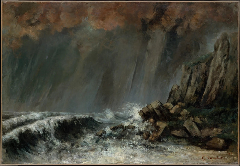 Marine: Den marine tornadoen - Gustave Courbet