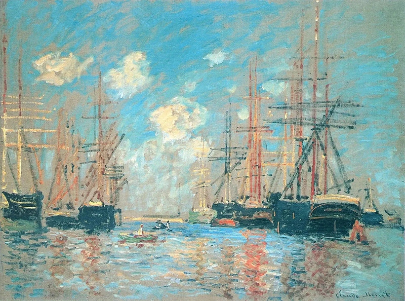 Marine, havnen i Amsterdam W298 - Claude Monet