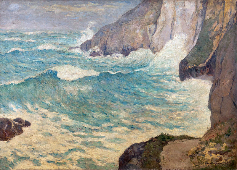 Marine i dårlig vær - Maxime Maufra