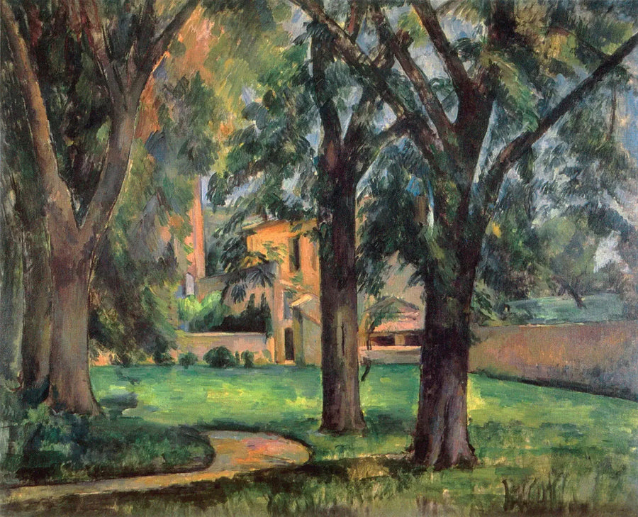 Kastanjetre og gården Jas de Bouffan - Paul Cézanne