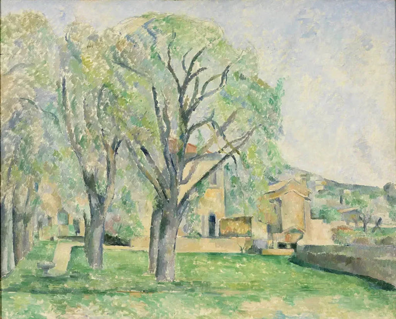 Kastanjetre og gården Jas de Bouffan - Paul Cézanne